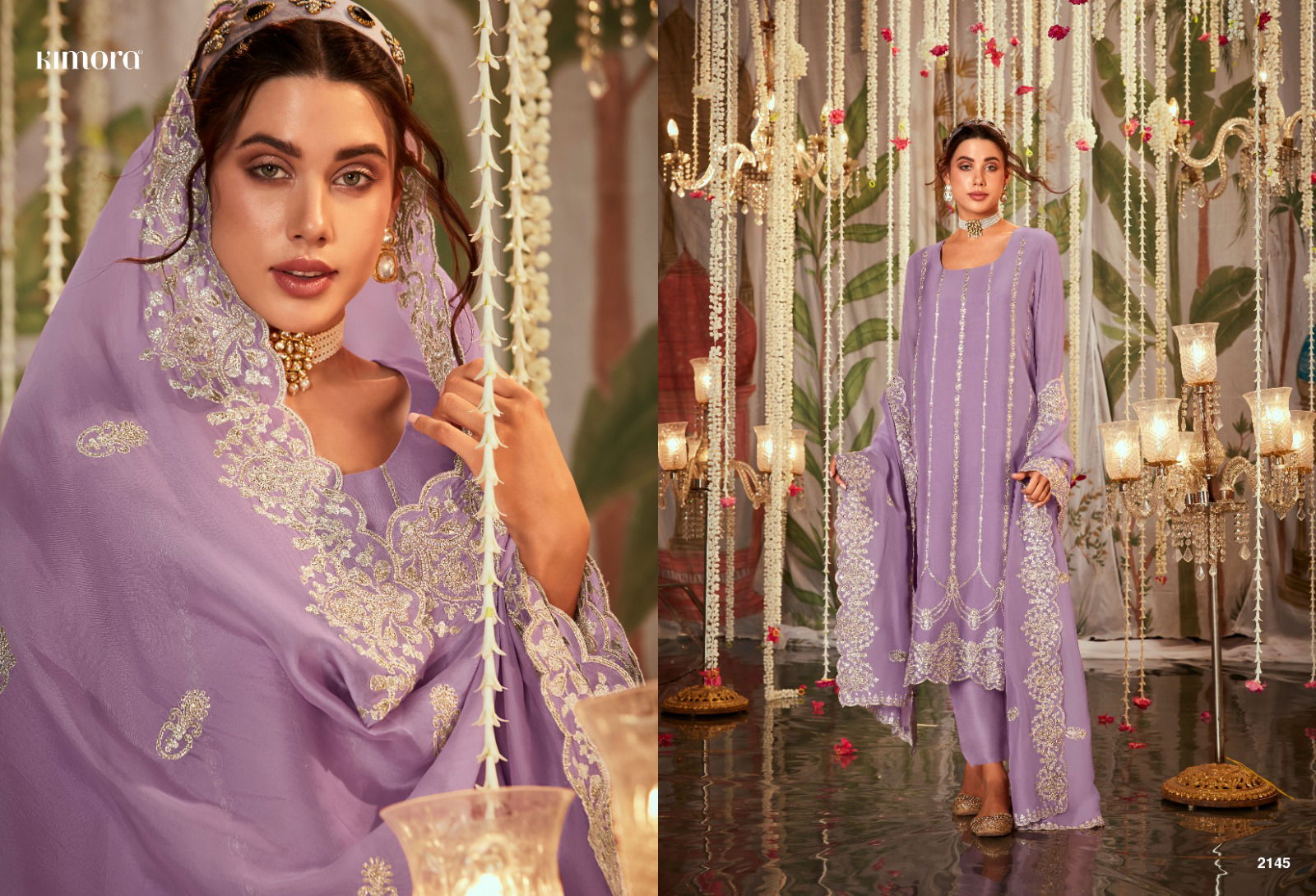 Itrh By Kimora Heer Pure Organza Embroidery Designer Salwar Suits Wholesale Price In Surat
